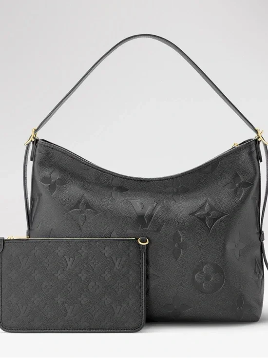 Louis Vuitton Black Monogram Empreinte Shoulder Bag with Gold Hardware - Picture 6 of 16